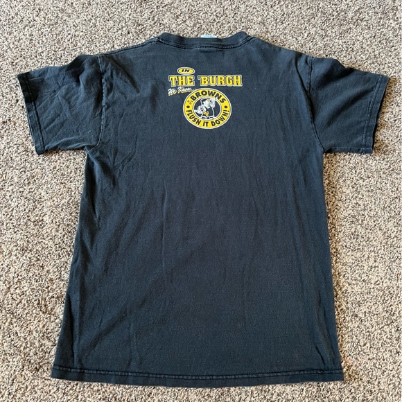 Pittsburgh Steelers If It’s Browns Flush It Down Smack Talk T Shirt Size Small - Picture 8 of 10